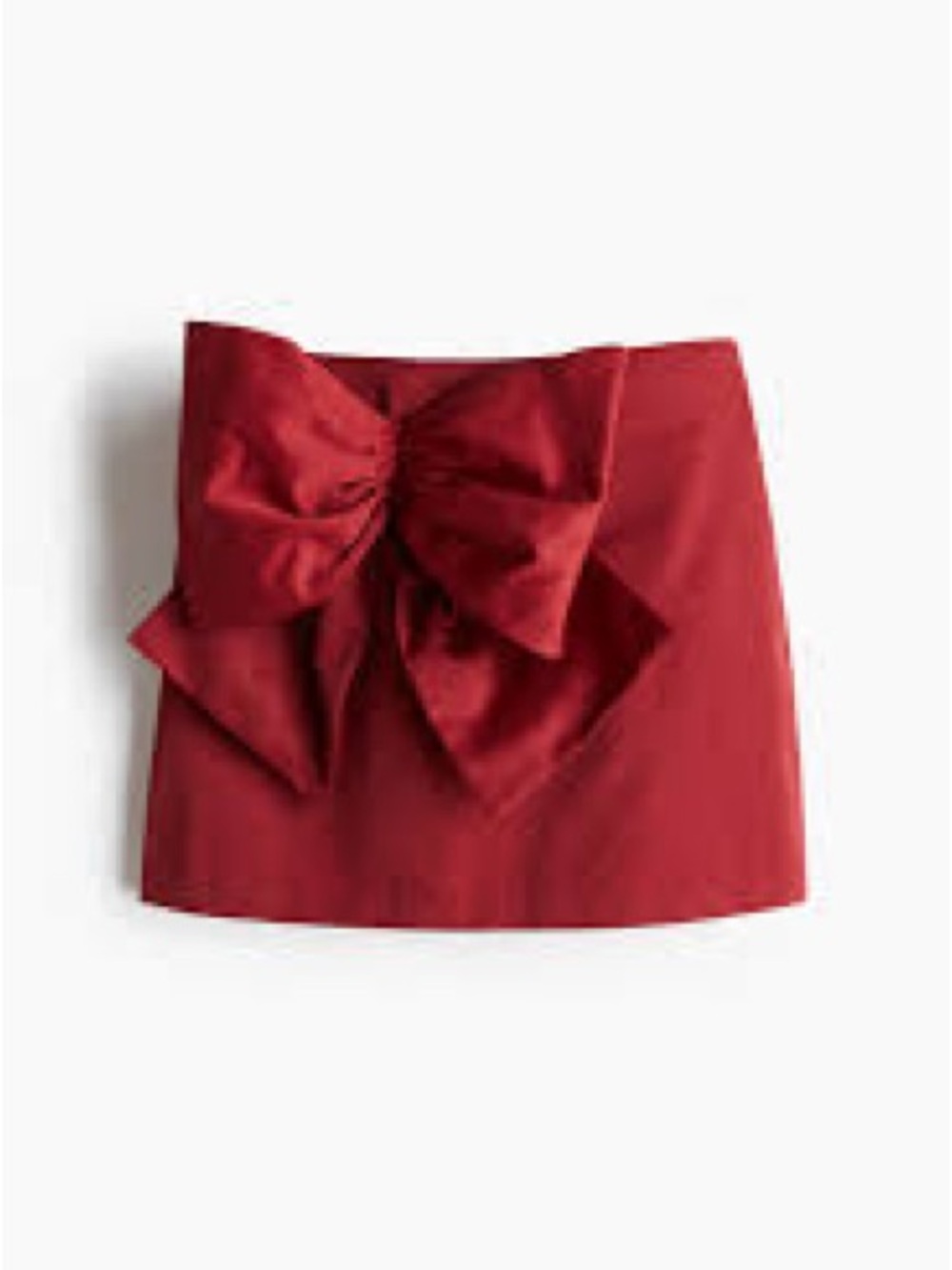 NWT H&M Red Mini Skirt with Large Side Bow